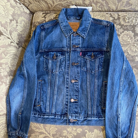 Levi’s ORIGINAL TRUCKER JACKET Soft As Butter Medium Wash blue Women Size M - Picture 10 of 16